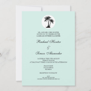 Convites Iniciativa de Casamento de Praia - Turquoise