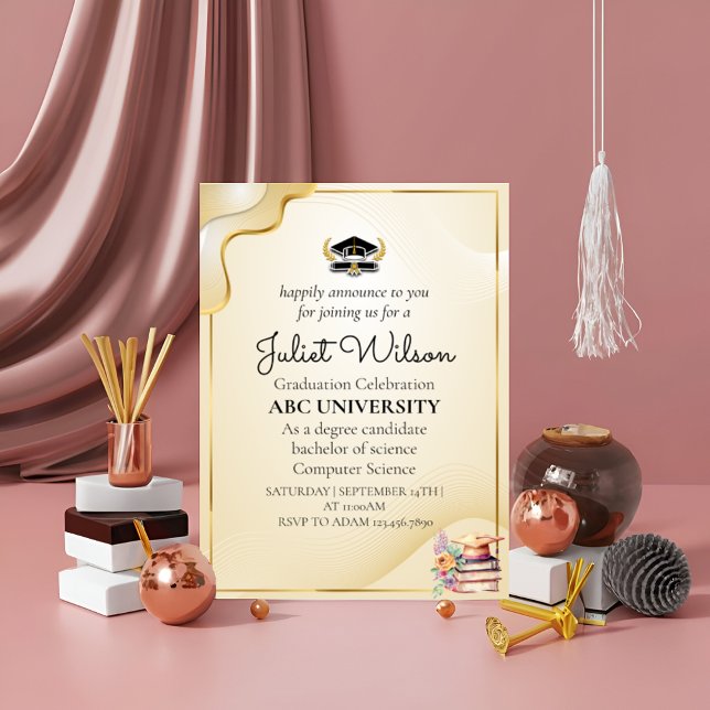 Convites Início do na moda do novo formandos (Criador carregado)