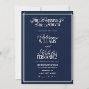 Convites Início do Nosso Para Sempre Intemporal Casamento A