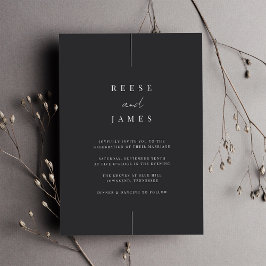 Convites Inline | Casamento mínimo moderno