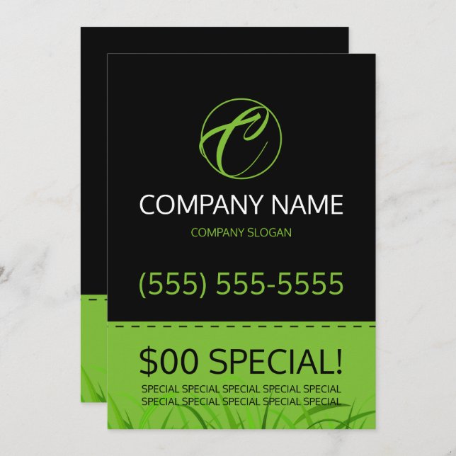 Convites Insecto do cuidado 5x7 do gramado (Frente/Verso)