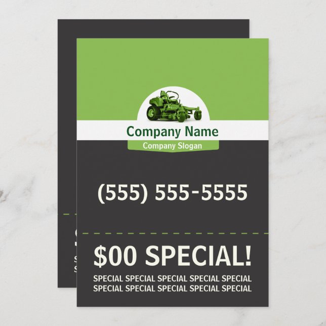 Convites Insecto do cuidado 5x7 do gramado (Frente/Verso)