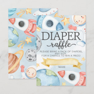 Convites Inserção da placa de Chá de fraldas de Raffle d