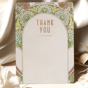 Convites Inserção De Casamento Obrigado Vintage Art Nouveau