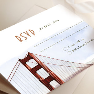 Convites Inserção de RSVP de casamento com destino em São F