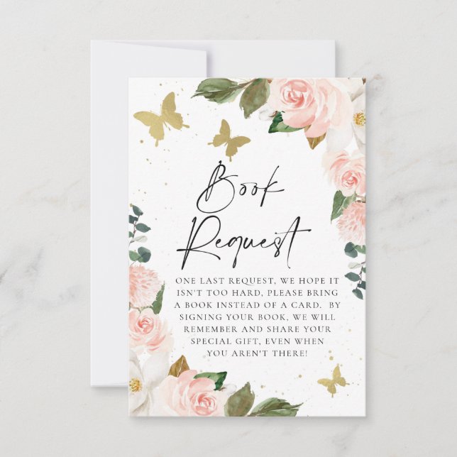 Convites Inserção de Solicitação de Livro de Chás de fralda (Frente)