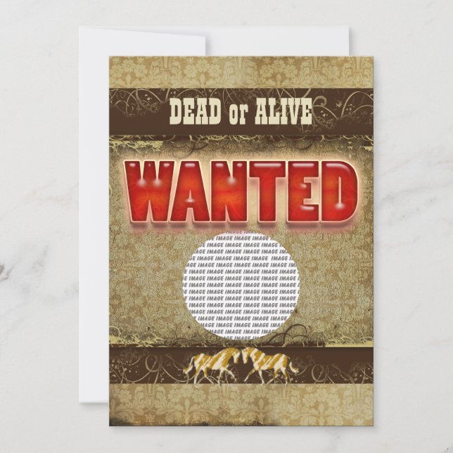 Convites Inserção FOTO de rancho desejado do Oeste (Frente)