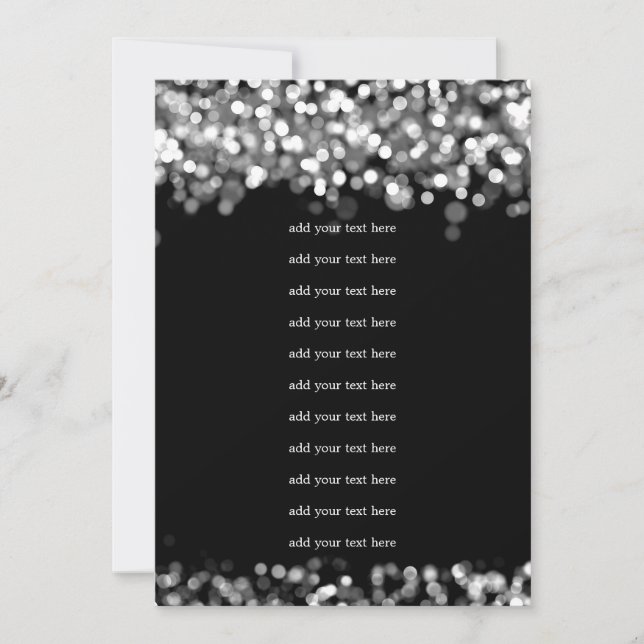 Convites Inserção no Programa de Casamento Luzes Prateadas (Frente)