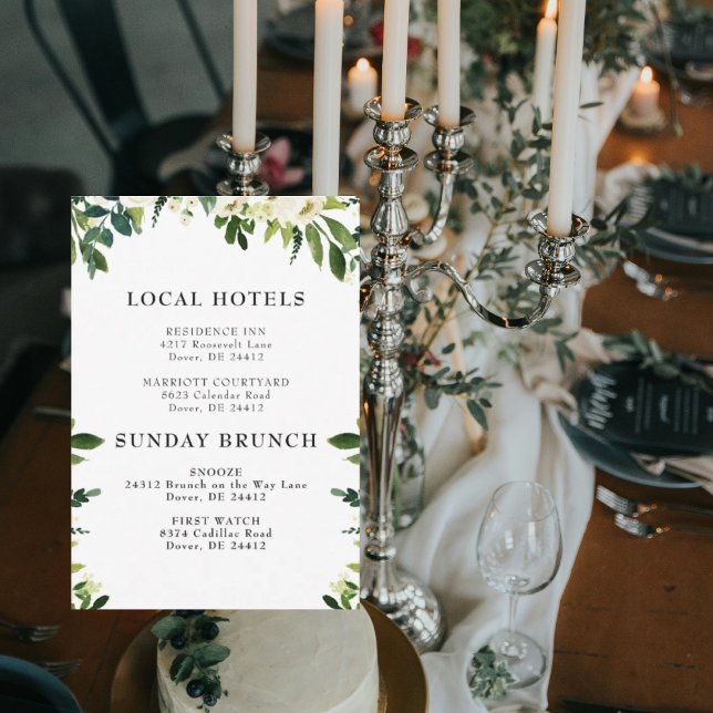 Convites Inserção Pequena Floral Branca em Cascata (Criador carregado)