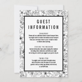 Convites Inserção simples de informações florais de convida