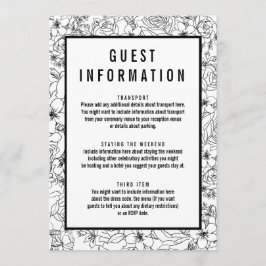 Convites Inserção simples de informações florais de convida