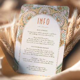 Convites Inserir Casamento INFO Vintage Art Nouveau de Much