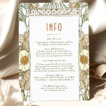 Convites Inserir Casamento INFO Vintage Art Nouveau de Much<br><div class="desc">Cartão INFO de Casamento vintage Art Nouveau de Alphonse Mucha num design floral, romântico e caprichoso. Os florescimentos vitorianos complementam os tipos clássicos de arte deco fonts. Introduza as suas informações personalizadas e está concluído. Se você quiser alterar a design, clique no botão azul "Personalizar". Muito obrigado por considerar a...</div>