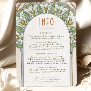 Convites Inserir Casamento INFO Vintage Art Nouveau de Much