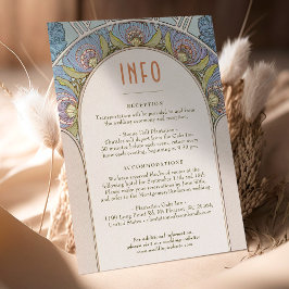 Convites Inserir Casamento INFO Vintage Art Nouveau de Much
