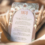 Convites Inserir Casamento INFO Vintage Art Nouveau de Much<br><div class="desc">Cartão INFO de Casamento vintage Art Nouveau de Alphonse Mucha num design floral, romântico e caprichoso. Os florescimentos vitorianos complementam os tipos clássicos de arte deco fonts. Introduza as suas informações personalizadas e está concluído. Se você quiser alterar a design, clique no botão azul "Personalizar". Muito obrigado por considerar a...</div>
