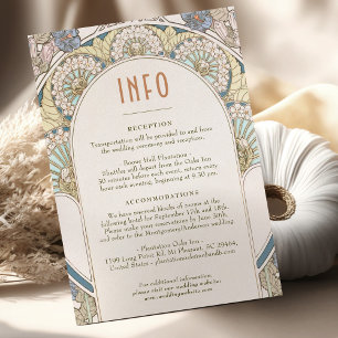 Convites Inserir Casamento INFO Vintage Art Nouveau de Much