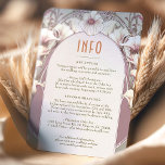 Convites Inserir Casamento INFO Vintage Art Nouveau de Much<br><div class="desc">Cartão INFO de Casamento vintage Art Nouveau de Alphonse Mucha num design floral, romântico e caprichoso. Os florescimentos vitorianos complementam os tipos clássicos de arte deco fonts. Introduza as suas informações personalizadas e está concluído. Se você quiser alterar a design, clique no botão azul "Personalizar". Muito obrigado por considerar a...</div>