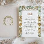 Convites Inserir Casamento INFO Vintage Art Nouveau de Much<br><div class="desc">Cartão INFO de Casamento vintage Art Nouveau de Alphonse Mucha num design floral, romântico e caprichoso. Os florescimentos vitorianos complementam os tipos clássicos de arte deco fonts. Introduza as suas informações personalizadas e está concluído. Se você quiser alterar a design, clique no botão azul "Personalizar". Muito obrigado por considerar a...</div>