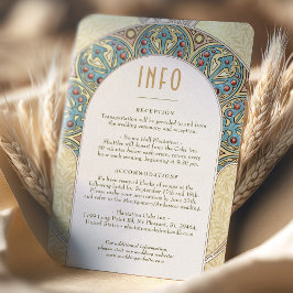 Convites Inserir Casamento INFO Vintage Art Nouveau de Much