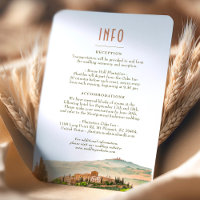 Inserir informação de casamento e Toscana de detal