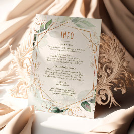Convites Inserir informações de casamento e detalhes Dourad