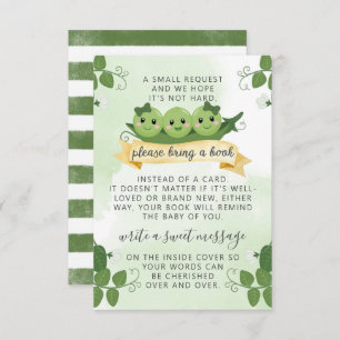 Convites Inserir Três Livros De Pod De Ervilha Para O Cartã