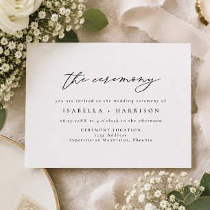 Convites Inserto de Cerimônia de Casamento MARAH Elegante M