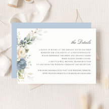 Inserto de Detalhes de Casamento com Poeira Azul F