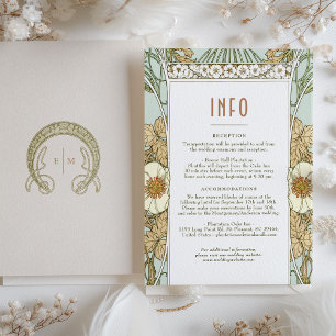 Convites Inserto de Informações de Casamento INFO Art Nouve