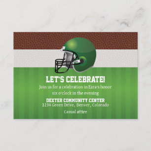 Convites Inserto de Recepção do Bar Mitzvah de Futebol Amer