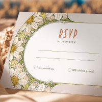 Inserto de RSVP de Casamento Marguerite Art Nouvea