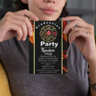 Convites Insígnia de Bombeiro Graduação de Bombeiro