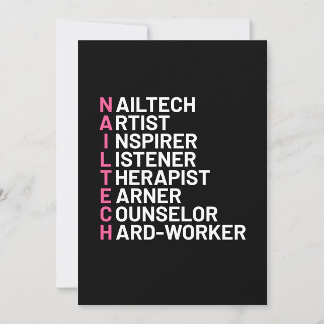 Convites Inspirador de Artista de Unhas (Frente)