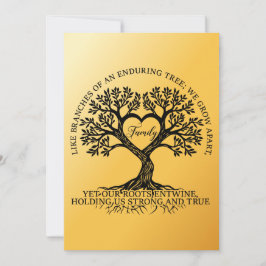 Convites Inspirational family quotes on a tree with roots