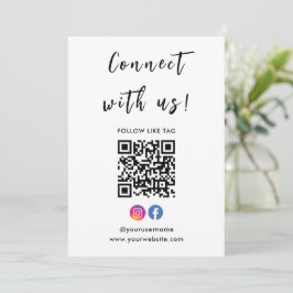 Convites Instagram Facebook Qr Code Connect With Us White