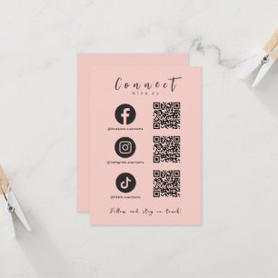 Convites Instagram Facebook Tiktok Código QR Rosa Esmagado