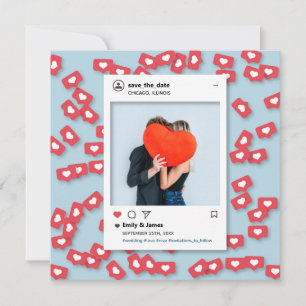 Convites Instagram Legal Amor Divertido Salve a Data