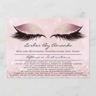 Convites Instruções de Pós-Tratamento Pink Blush Blush B