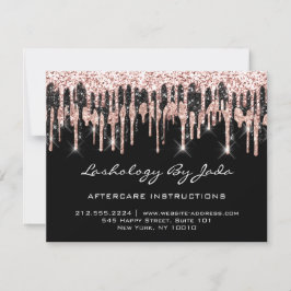 Convites Instruções pós-tratamento piscam no Rosa de trás V