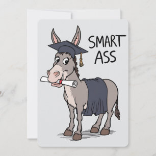 Convites Inteligente Como Burro Graduação Divertida Formatu