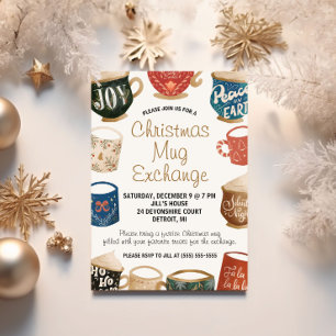 Convites Intercâmbio de Canecas de Natal, Festa de Troca de