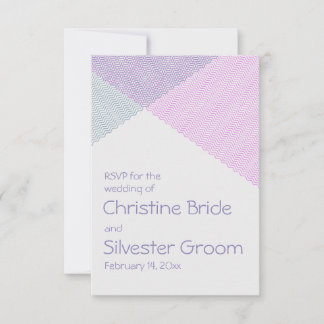 Convites Intersecando Chevrons, rsvp de casamento