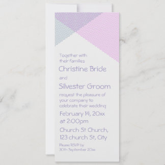 Convites Intersetando Chevrons, 4x9.25 casamento