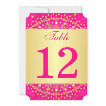 Intrair Rolos Dourados Cor-de-Rosa Números de Tabe