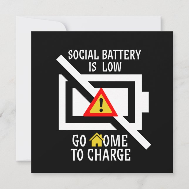 Convites Introdução Anti-Social Engraçado Introdução ao Soc (Frente)