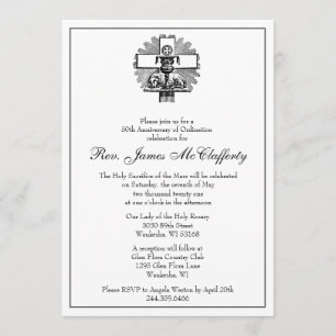 Convites Inv. Aniversário da Ordem dos Padres Elegantes Cat