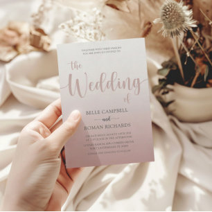 Convites Inv De Casamento De Script De Caligrafia Dourada E