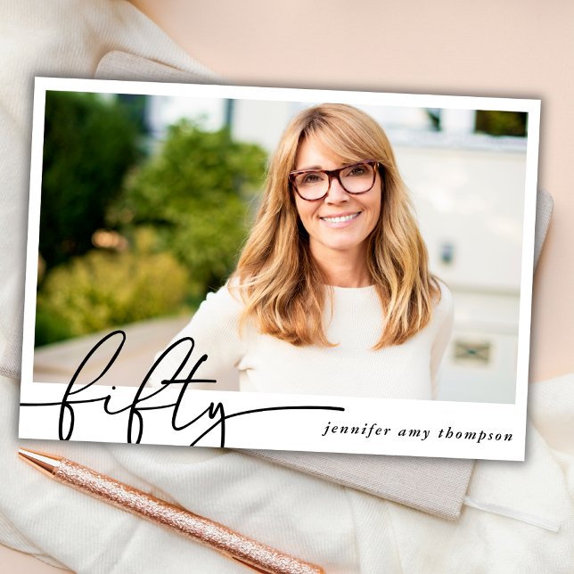 Convites Inv de Festa de aniversário de Fotografias Mínima  (Criador carregado)