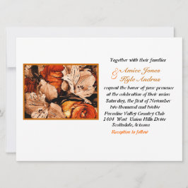 Convites invasão de casamento das flores do outono